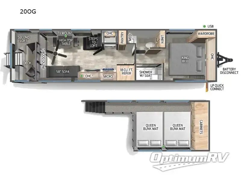 2025 Forest River Timberwolf 20OG Floorplan Photo