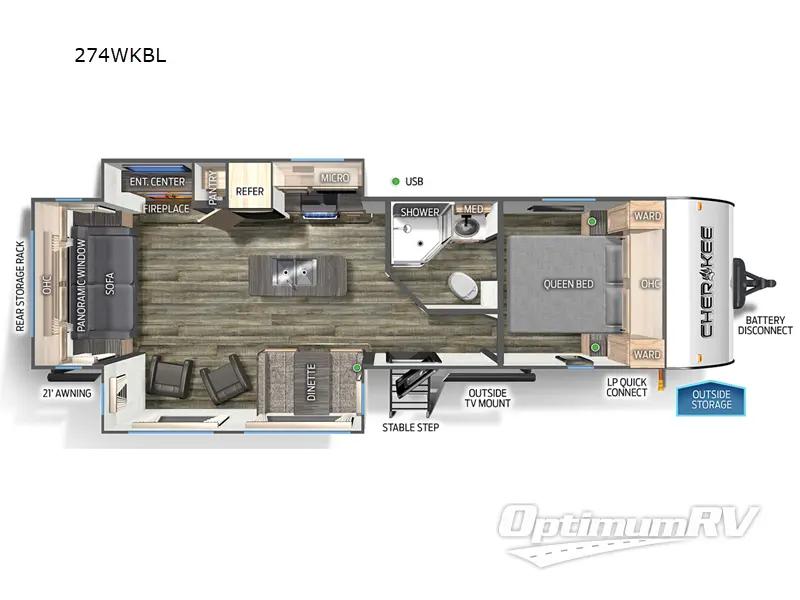 2024 Forest River Cherokee Black Label 274WKBL Floorplan Photo