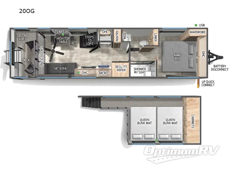 2025 Forest River Timberwolf 20OG Floorplan Photo