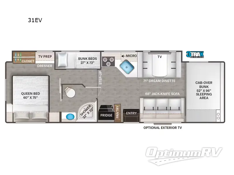 2024 Thor Chateau 31EV Floorplan Photo
