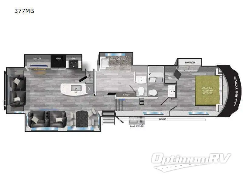 2023 Heartland Milestone 377MB Floorplan Photo