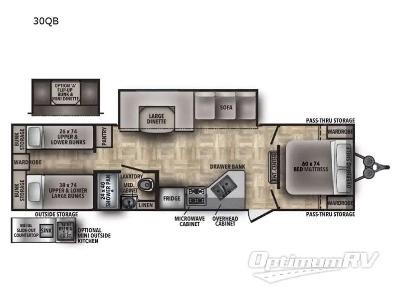 2022 Shasta Shasta 30QB Floorplan Photo