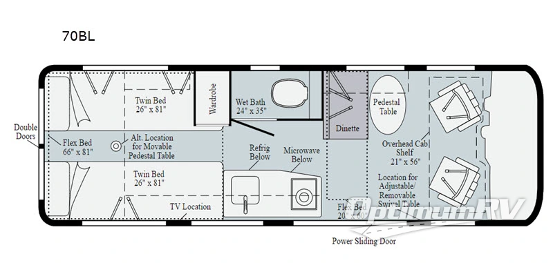 2020 Winnebago Boldt 70 BL RV Floorplan Photo