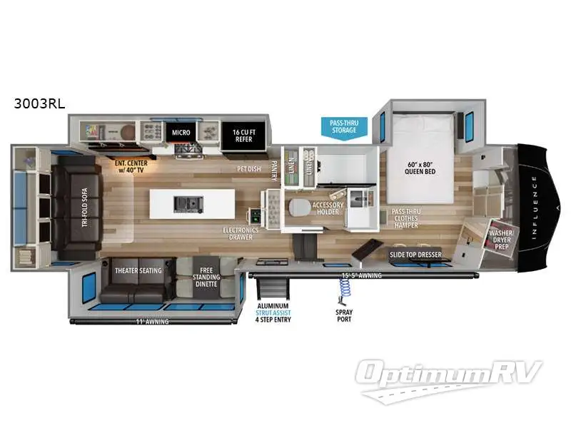 2026 Grand Design Influence 3003RL Floorplan Photo