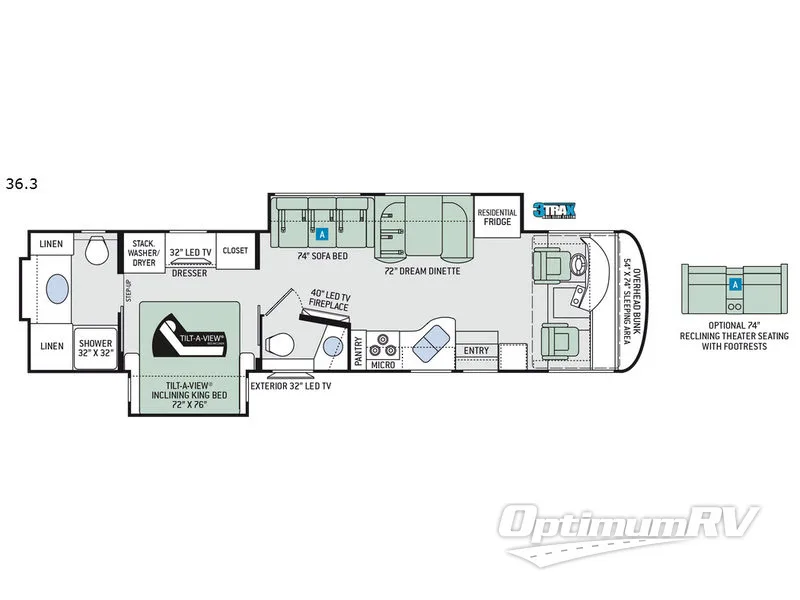 2018 Thor Palazzo 36.3 Floorplan Photo