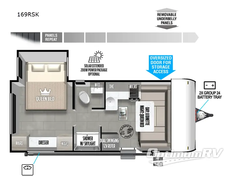 2024 Forest River Wildwood FSX 169RSK RV Floorplan Photo