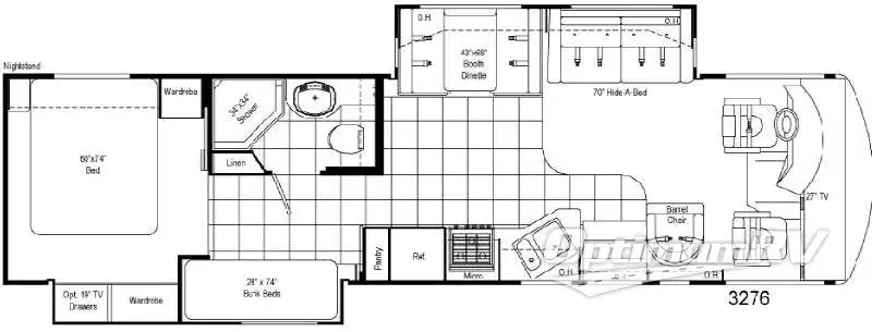2008 Damon Daybreak 3276 Floorplan Photo