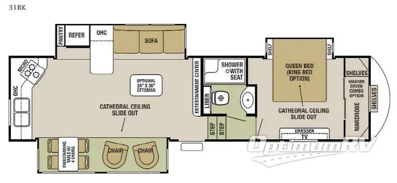 2015 Forest River Cedar Creek Silverback 31RK Floorplan Photo
