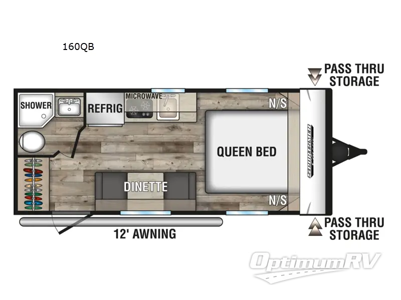 2022 KZ SPORTSMEN CLASSIC 160QB Floorplan Photo