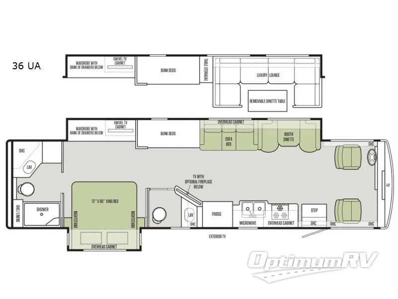 2017 Tiffin Allegro 36 UA Floorplan Photo