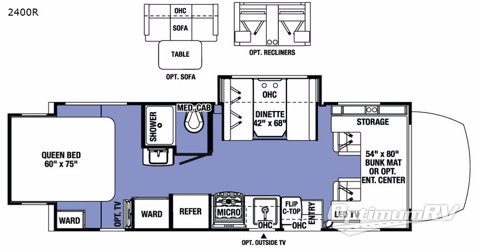 2017 Forest River Sunseeker MBS 2400R Floorplan Photo