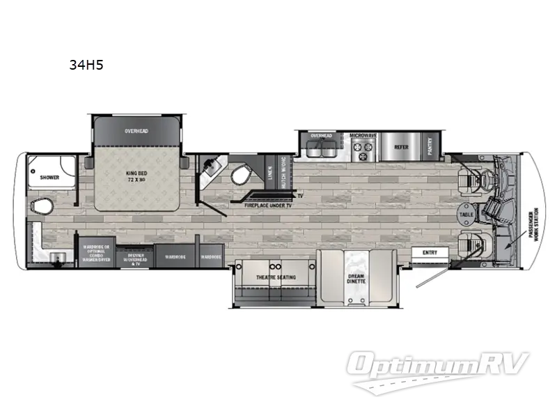2021 Forest River Georgetown 5 Series 34H5 Floorplan Photo