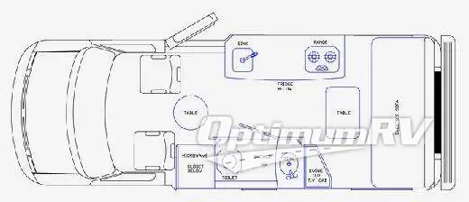 2009 Pleasure-Way Excel RD RV Floorplan Photo