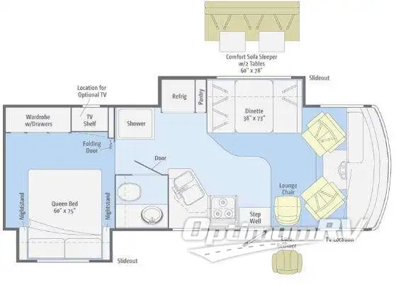2012 Winnebago Vista 26P Floorplan Photo