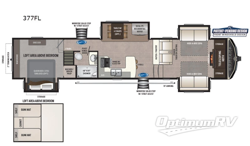 2020 Keystone Montana High Country 377FL Floorplan Photo