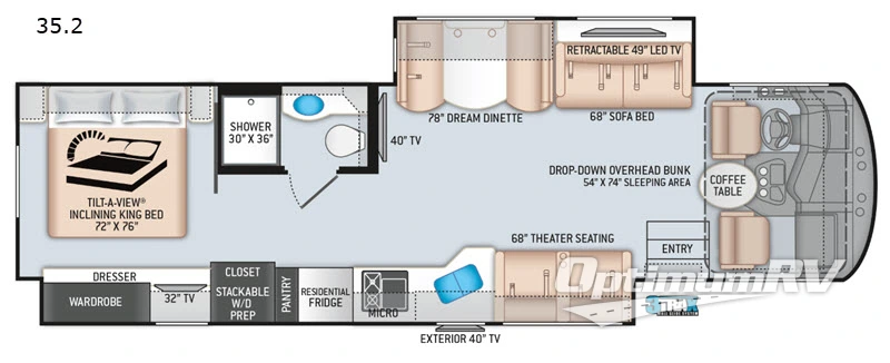 2020 Thor Miramar 35.2 Floorplan Photo