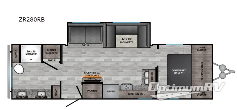 2020 CrossRoads Zinger ZR280RB Floorplan Photo
