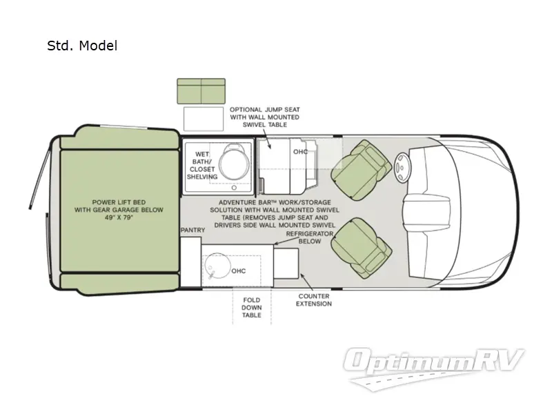 2025 Tiffin GH1 Std. Model Floorplan Photo