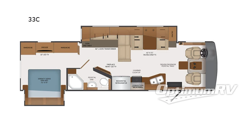 2019 Fleetwood Bounder 33C Floorplan Photo