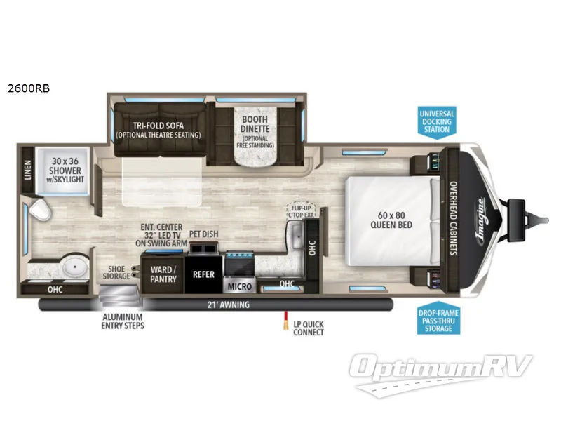 2019 Grand Design Imagine 2600RB RV Floorplan Photo