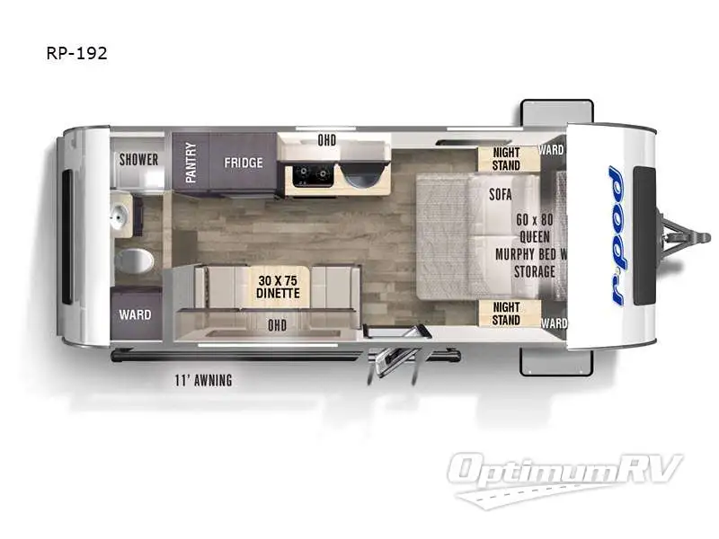 2024 Forest River R Pod RP-192 Floorplan Photo