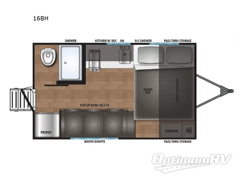 2025 Shasta Compact 16BH Floorplan Photo