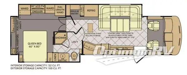 2012 Fleetwood Southwind 36S Floorplan Photo