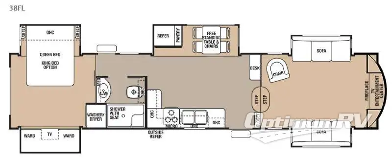 2015 Forest River Cedar Creek 38FL Floorplan Photo