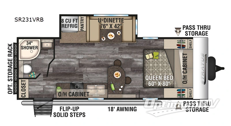 2019 Venture Stratus Ultra-Lite SR231VRB RV Floorplan Photo