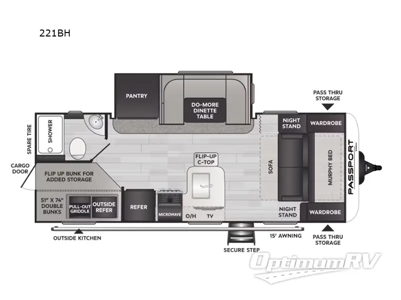 2024 Keystone Passport SL 221BH RV Floorplan Photo