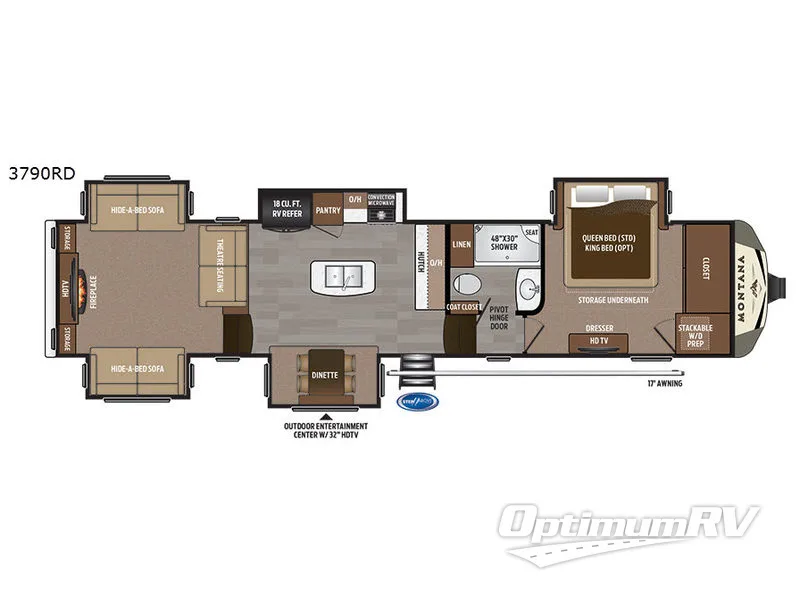 2017 Keystone Montana 3790RD Floorplan Photo