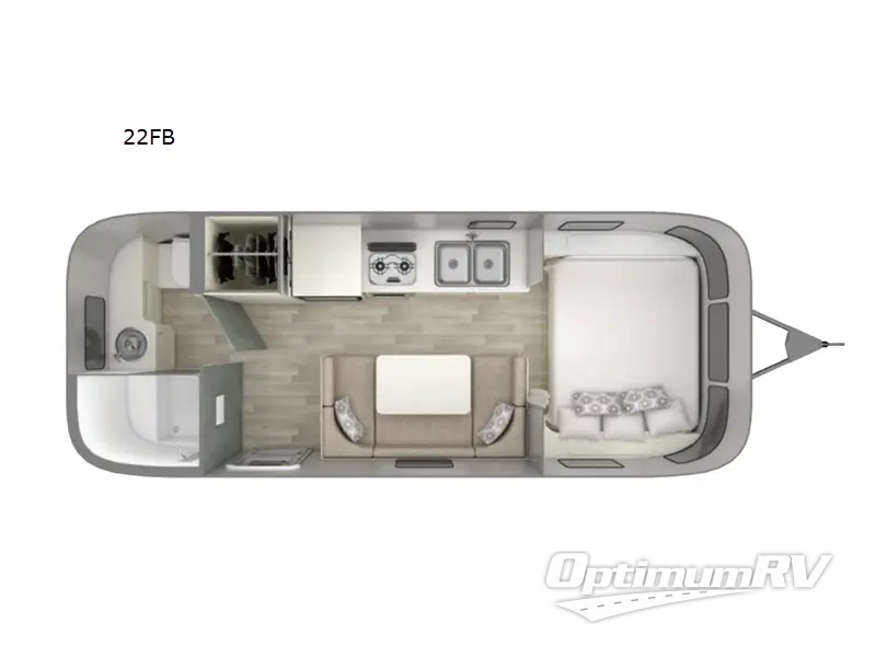 2022 Airstream Bambi 22FB RV Floorplan Photo