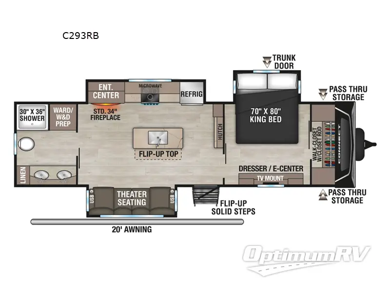 2025 KZ Connect C293RB RV Floorplan Photo