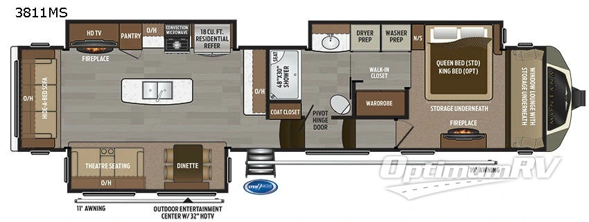 2017 Keystone Montana 3811MS RV Floorplan Photo