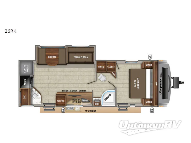 2019 Jayco White Hawk 26RK Floorplan Photo