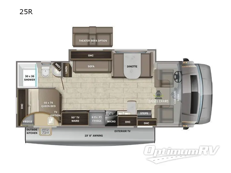 2022 Entegra Odyssey 25R Floorplan Photo