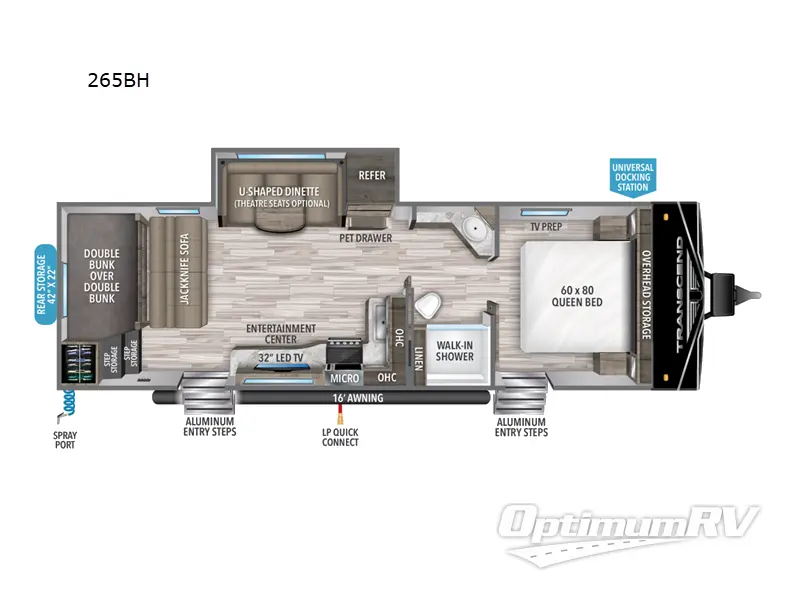 2023 Grand Design Transcend Xplor 265BH Floorplan Photo