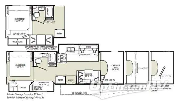 2011 Fleetwood Jamboree Sport 31N Floorplan Photo