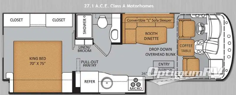 2014 Thor ACE 27 1 Floorplan Photo