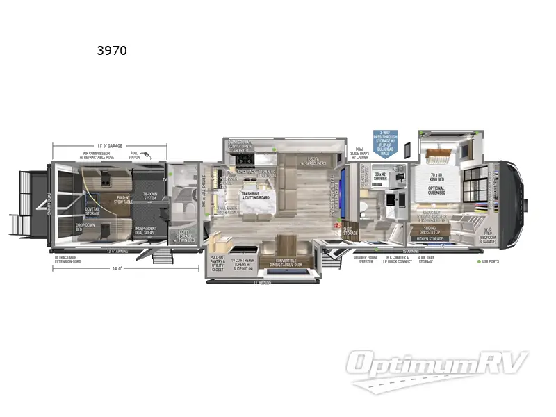 2026 Brinkley Model G 3970 RV Floorplan Photo