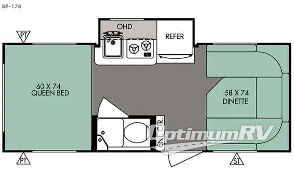 2015 Forest River R Pod RP-178 Floorplan Photo