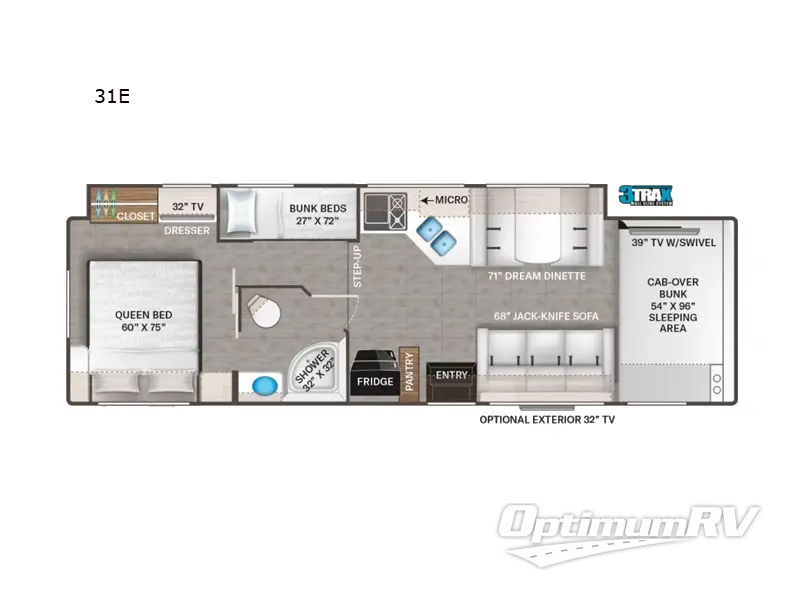 2022 Thor Four Winds 31E Floorplan Photo