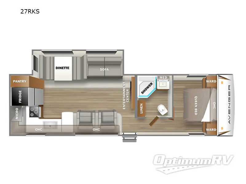 2022 Prime Time Avenger 27RKS Floorplan Photo