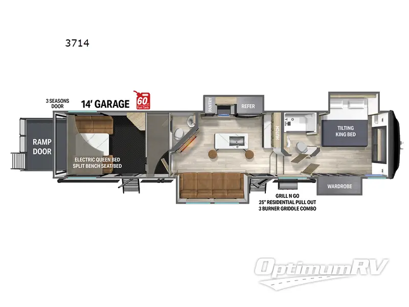 2025 Heartland Cyclone 3714 Floorplan Photo
