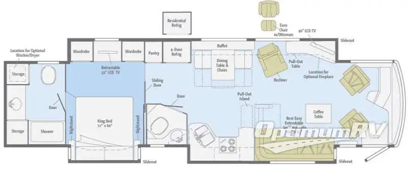 2011 Itasca Ellipse 42QD RV Floorplan Photo