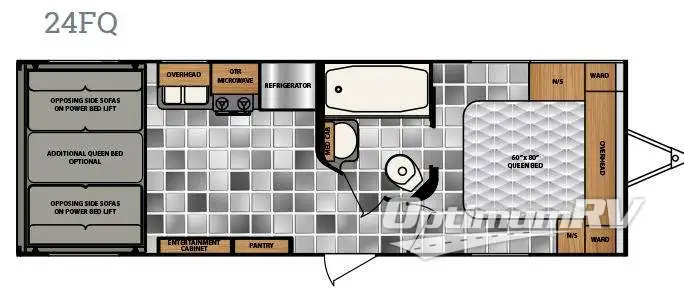 2016 Winnebago Towables Spyder 24FQ RV Floorplan Photo