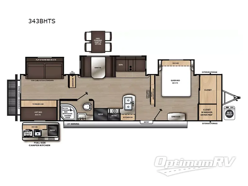 2023 Coachmen Catalina Legacy 343BHTS Floorplan Photo
