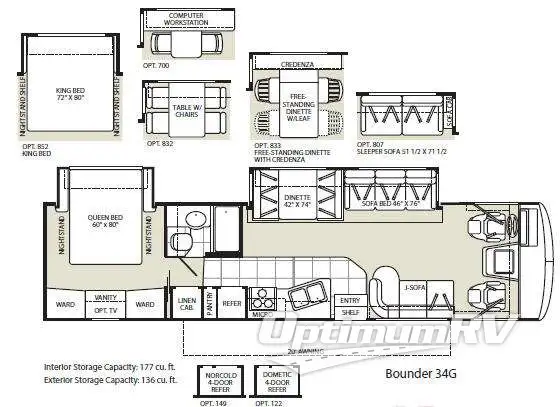 2009 Fleetwood Bounder 34G Floorplan Photo