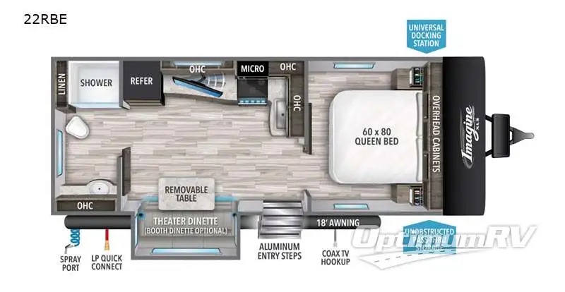2021 Grand Design Imagine XLS 22RBE Floorplan Photo