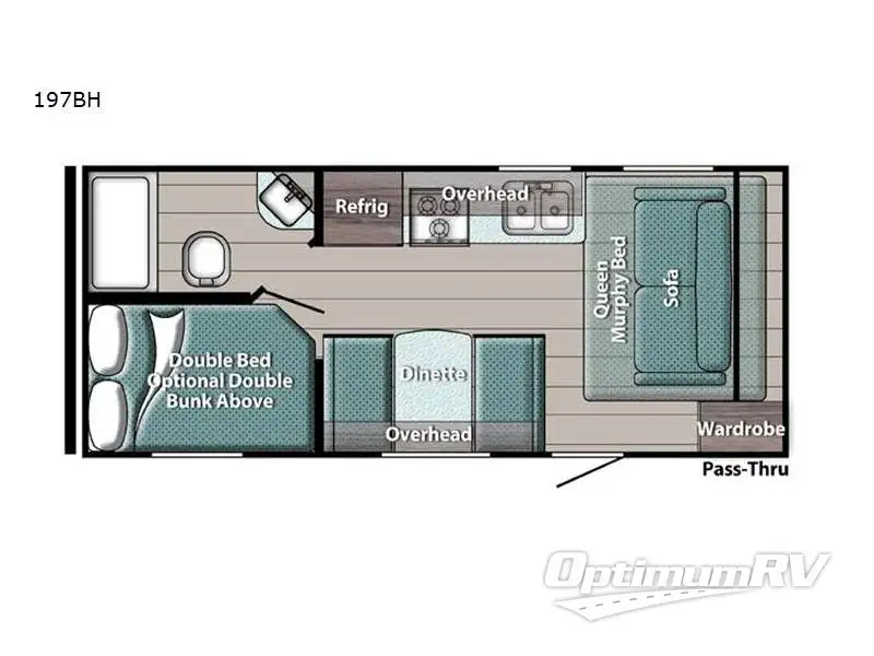 2022 Gulf Stream Kingsport 197BH Floorplan Photo
